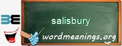 WordMeaning blackboard for salisbury